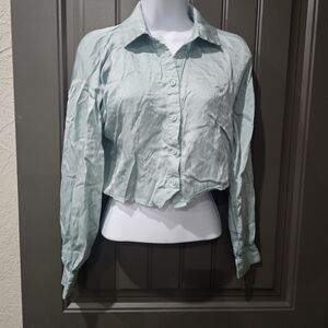 Forever 21 Mint Button-Down Shirt